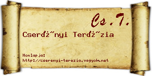 Cserényi Terézia névjegykártya