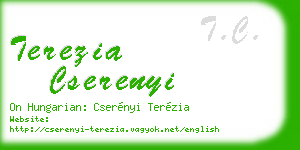 terezia cserenyi business card