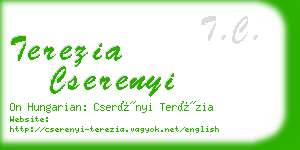 terezia cserenyi business card